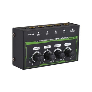 Amplificador de auriculares Estéreo de 4 canales Amplificador de auriculares Mini amplificador de audio con adaptador de corriente DC 12V 6,35mm Interfaz de entrada/salida - Product Image 4
