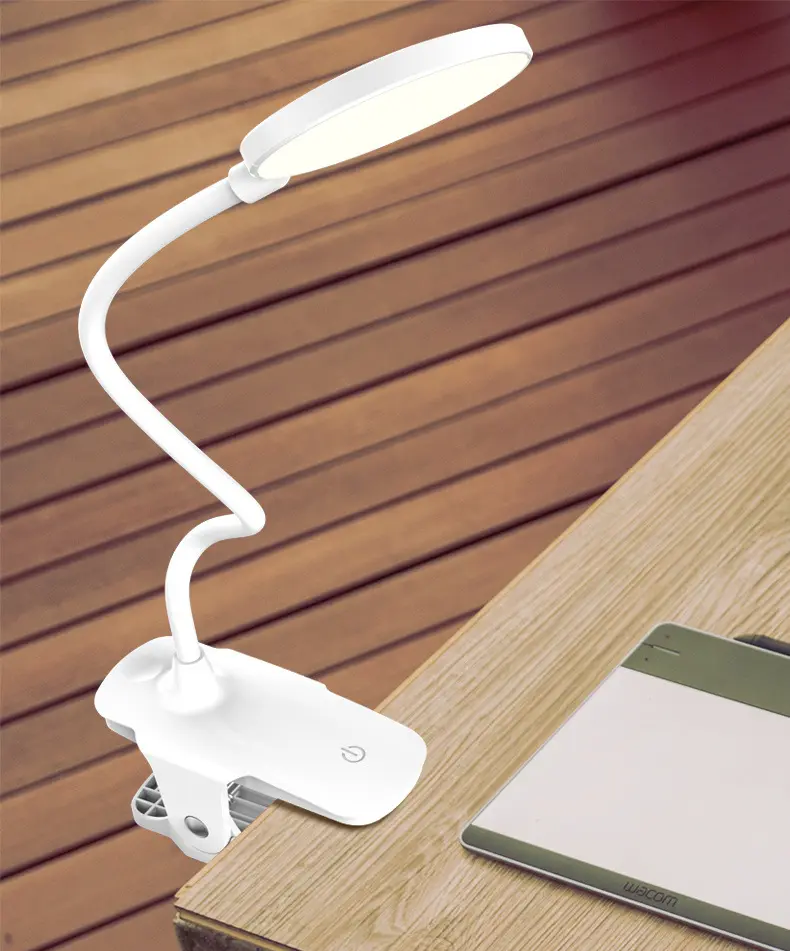 USB recargable LED táctil 3 modos Clip lámpara de escritorio protección ocular lámpara de mesa El Mejor Precio de ventas directas de fábrica enchufables