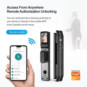 Hot Selling Tuya Security Smart Locks Automatic 3D Face Recognition WiFi <strong>Network</strong> <strong>Connected</strong> Smart Biometric Door Lock - Product Image 5