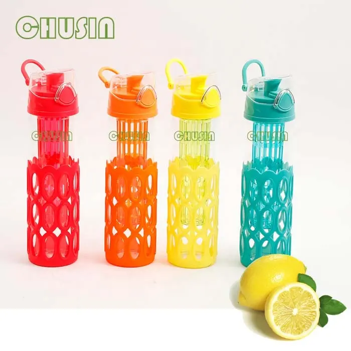 20OZ glass water bottle with fruit infuser