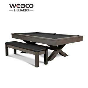 Weboo 3 IN1マルチゲームディナービリヤードテーブルビリヤード台ディナートップと収納機能付きソファベンチ - Product Image 6