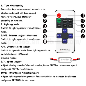 12V RF Controller für einfarbig mit DC-Anschluss Einfarbiges Licht COB Neon Dimmer - Product Image 3