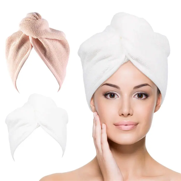 Wholesales Popular Thick Quick Dry Microfiber Women Hair Wrap Towel Shower Head Hair Band Washable Bath Dress Towels Spa Home