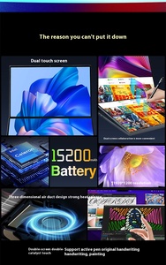 Intel Core I7 1255U Double Touch Screen <strong>Computer</strong> Wholesale 16&quot;+16&quot; <strong>Dual</strong> Screen Touchscreen Laptop <strong>Computer</strong> for Business Office - Product Image 4