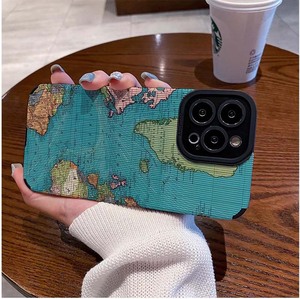 クリエイティブデザイン世界地図印刷TPU人工皮革携帯電話カバーケースiPhone6 7 8 X Xr Xs 11 12 13 14 15 16 Pro - Product Image 3