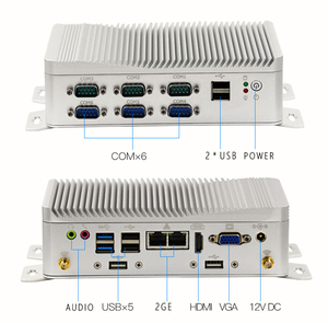 2 Lan 6 * Com Vga X86 Linux Barebone I3 8130U Gpio controlador computadora Industrial Mini PC integrada sin ventilador con Rs485 - Product Image 5