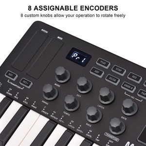 M-VAVE 25-Key <strong>MIDI</strong> Control Keyboard Mini Portable USB Keyboard <strong>MIDI</strong> <strong>Controller</strong> with 25 Velocity Sensitive Keys 8 RGB Backlit Pad - Product Image 4