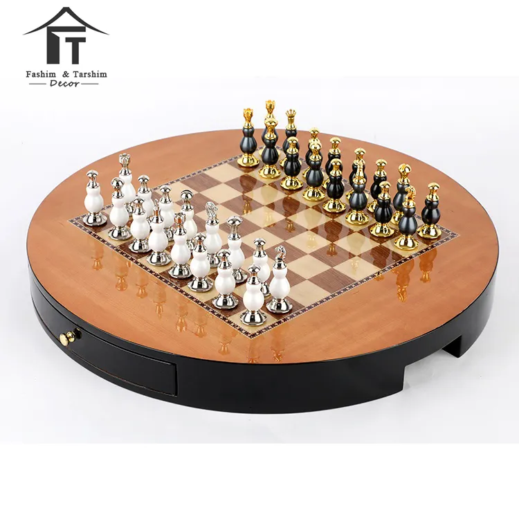 Barato bronze liga de xadrez conjunto de luxo, da índia, paquistão, dobrável, magnético, jogos de tabuleiro internacional, xadrez