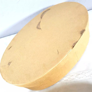 Scatole di nidificazione ovale su misura Mache' in carta con coperchi naturali da 11 1/4 da L a 7 "L - Product Image 6