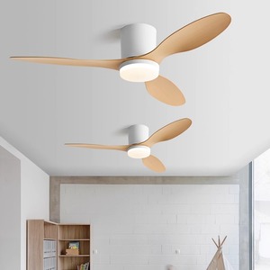 Lámpara de ventilador de techo LED regulable 3Cct personalizada con luz 110-120V función reversible de diseño moderno de lujo y control remoto