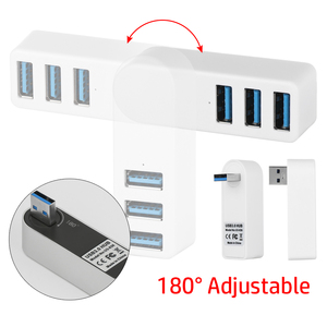 PSDA-concentrador de red USB giratorio Universal, 4 puertos USB 3,0 con Cable de alta velocidad, Mini enchufe, adaptador de Cable divisor con patrón para ordenador portátil - Product Image 5