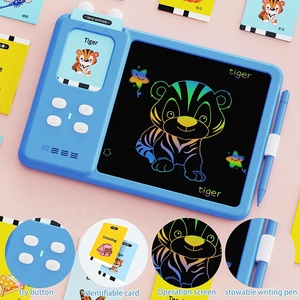 Nuovi giocattoli per l'apprendimento di leggere e scrivere schede flash parlanti con lavagna da disegno LCD doodle tablet reading machine per bambini - Product Image 3
