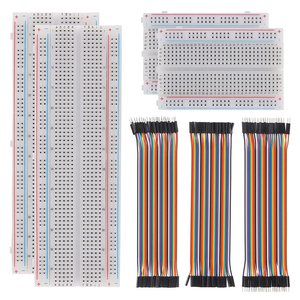 3.3V/5V MB102 Breadboard modulo di potenza MB-102 830 punti prototipo Breadboard per arduino kit 65 ponticelli fili all'ingrosso - Product Image 5