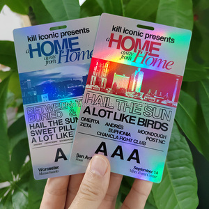 Оптовая продажа, Заказная Золотая фольга, логотип, пластиковая выставочная идентификационная бирка, бирка, бейдж, с ремешком - Product Image 6