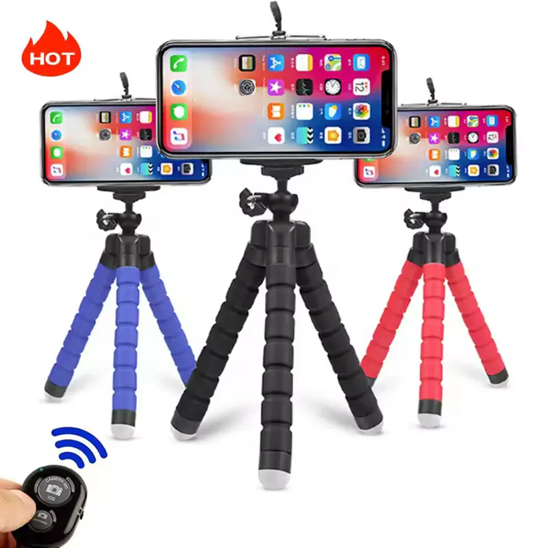 New Flexible Selfie Stick Tripod Stand Handheld Foldable Tripod Selfie Stick Wireless Remote Control For Phone Camera For Iphone