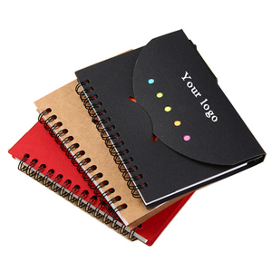 付箋ステッカー付きクラフト紙ノートブック卸売ノートブックカスタムスパイラルノートブック - Product Image 3