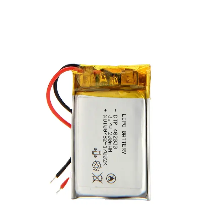 Fábrica personalizada 402030 200mAh 180mAh 452030 502025 mAh 200mAh batería Lipo 3,7 V batería de polímero de litio