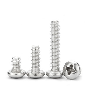 Stainless Steel <strong>M1</strong>.4 <strong>M1</strong>.6 <strong>M1</strong>.<strong>7</strong> M2 M2.2 M2.3 M2.5 M3 M4 M5 Round Head Cross Recessed Self Tapping <strong>Screw</strong> for Plastic - Product Image 3