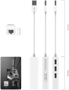 USB Ethernet con 3 porte 2.0 RJ45 scheda di rete Lan adattatore da USB a Ethernet per Mac iOS Android PC RTL8152 HUB USB 2.0 - Product Image 6