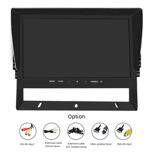 New 10.1 Inch IPS Screen U Style 1080P Portable Truck Monitor Remote Control Vehicle Vga <strong>Cvbs</strong> Monitor for Car - Product Image 2