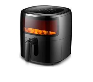Freidora de aire eléctrica cuadrada de 5L con bandeja Revestimiento antiadherente Protección contra sobrecalentamiento Control digital Pantalla LCD para uso doméstico - Product Image 1