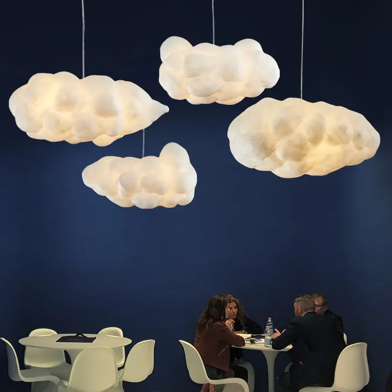 Aolier – lustre LED flottant créatif en forme de nuage blanc, lampe suspendue pour décoration intérieure moderne
