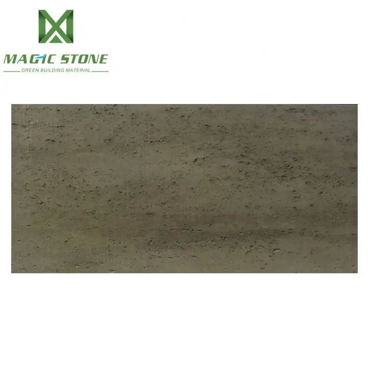 Revestimiento de pared exterior decorativo de piedra Natural, azulejo de travertine gris flexible para pared, en venta