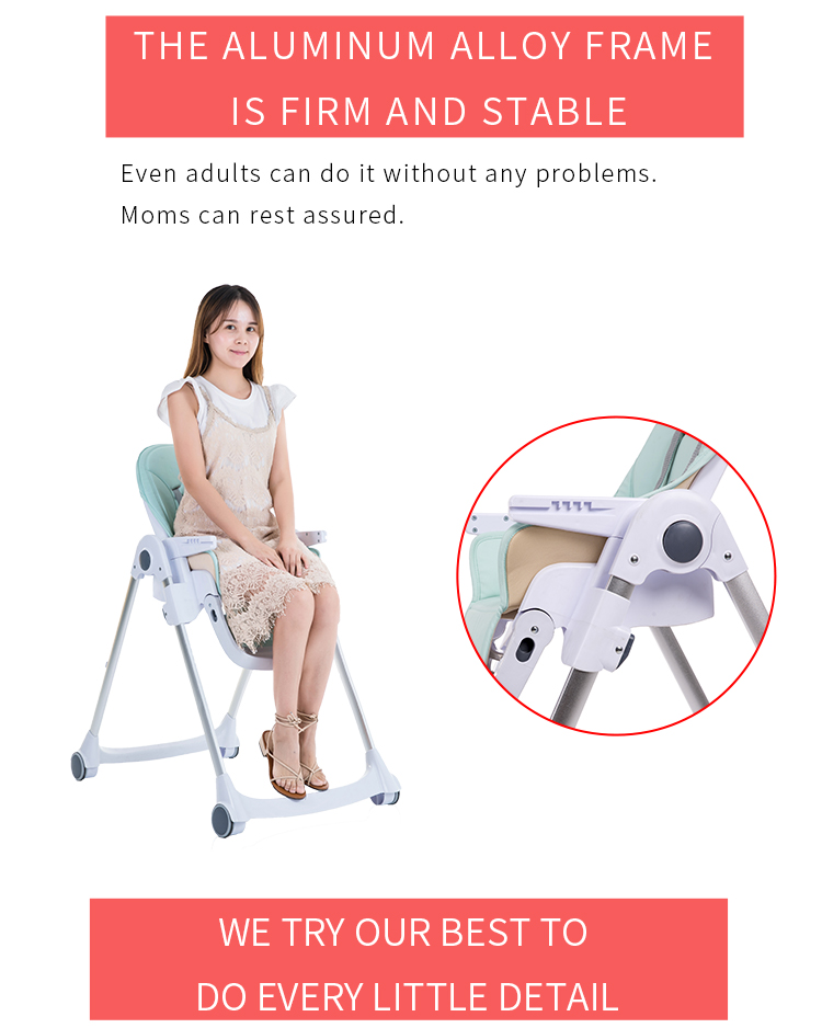 Factory wholesale good quality high chair baby feeding cheap price carbon steel frame baby high chair for baby 2-5 years old