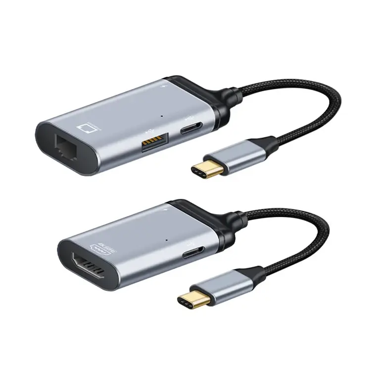 4K 60Hz USB C Type C À rj45/VGA/DP/HDTV/Mini DP Câble Type C Rapide De Charge Câble Adaptateur Pour MacBook Pro Pour Huawei