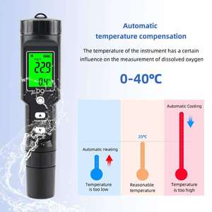 Messgerät für gelösten Sauerstoff Tragbarer Detektor für gelösten Sauerstoff und Temperatur messer für gelösten Sauerstoff mit Elektrode