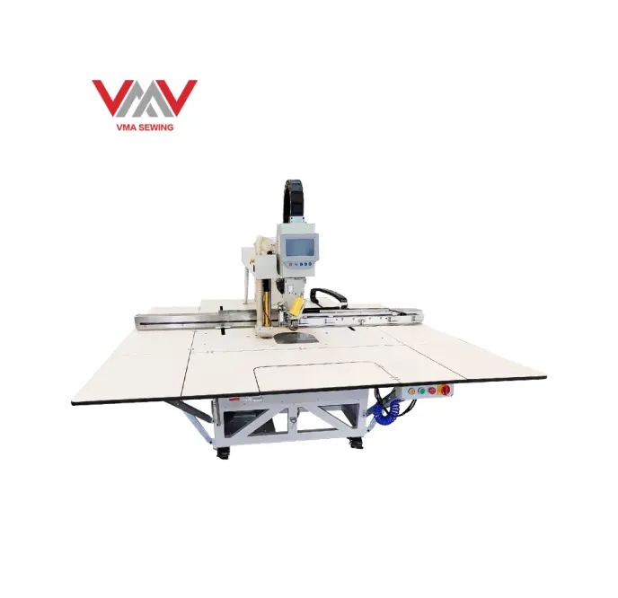 Máquina DE COSER programable con plantilla de cabezal giratorio de 360 grados VMA con sistema de corte por láser, máquina de coser Industrial