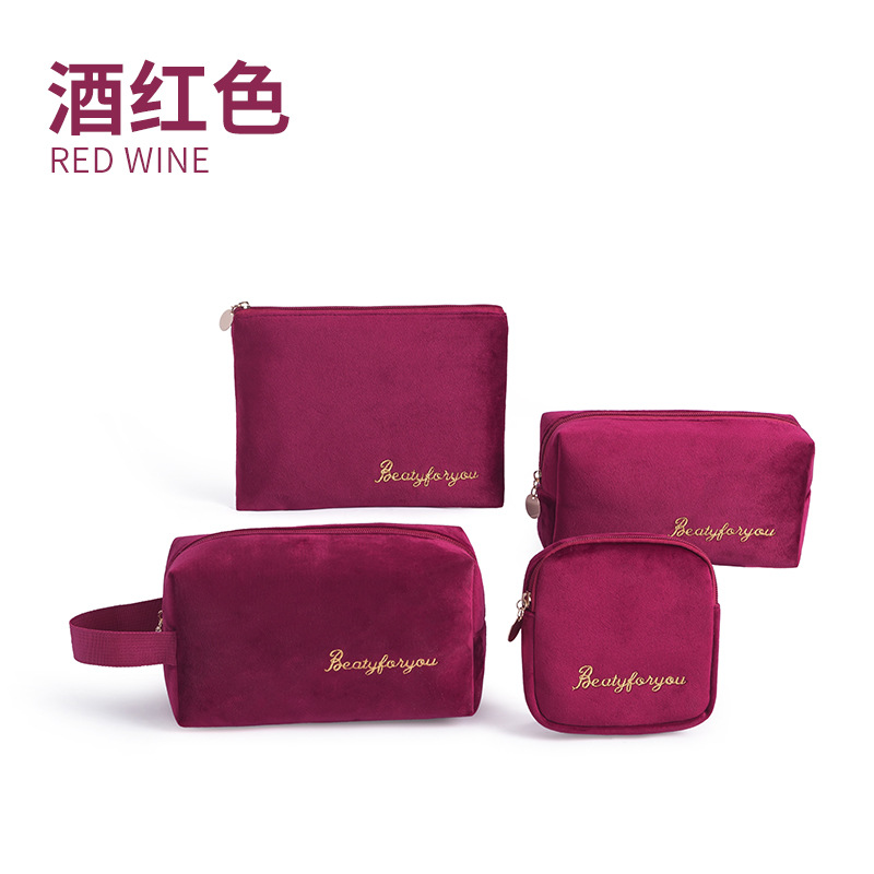 4pcs/set-Wine red