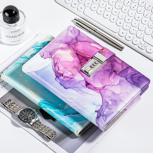 2024 el más nuevo cuaderno de diario de bloqueo A5 diario de contraseña único cuaderno privado cuaderno de puntos A5 forrado personalizado con cerradura - Product Image 3