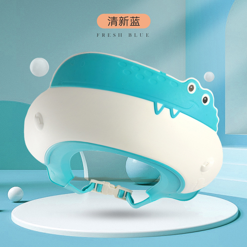 Bonnet de shampoing crocodile bleu