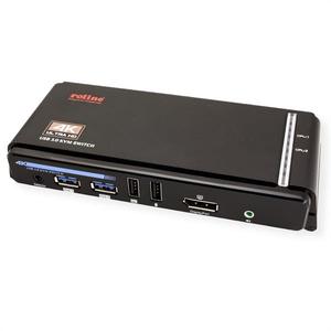 ROLINE DisplayPort USB 3.2 Gen 1 KVM交换机1用户-2 PC (919946131786) - Product Image 1