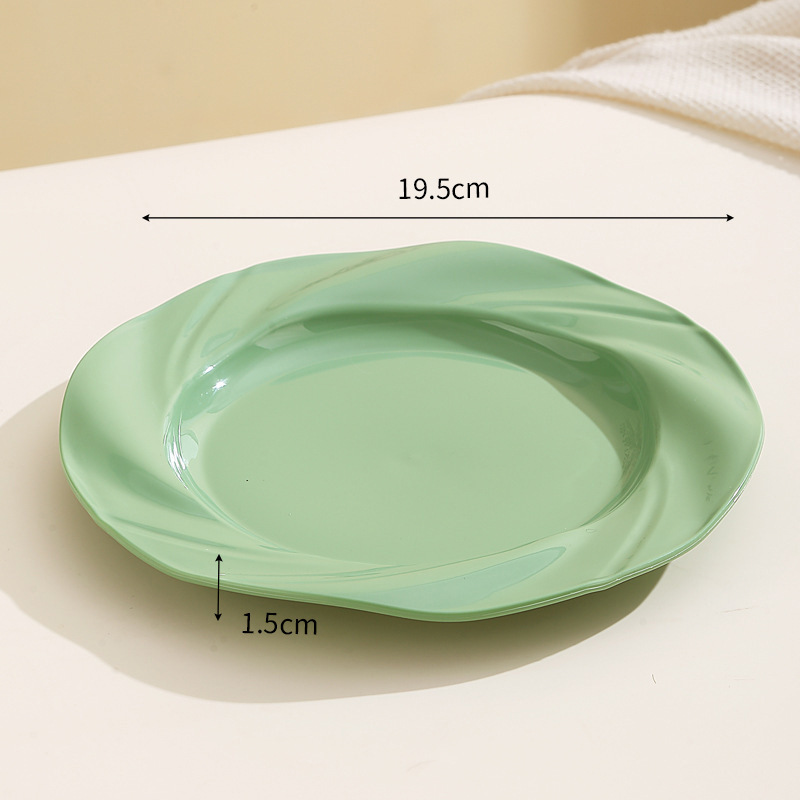 Assiette à pâtes - verte
