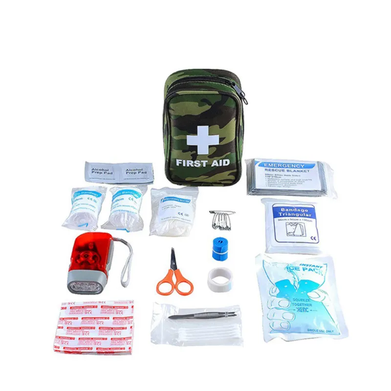 40 Pcs di Sopravvivenza Di Emergenza Gear Kit di Primo Soccorso Molle Sistema Compatibile Kit di Sopravvivenza per Esterni, kit di emergenza con il Nero Trauma Bag