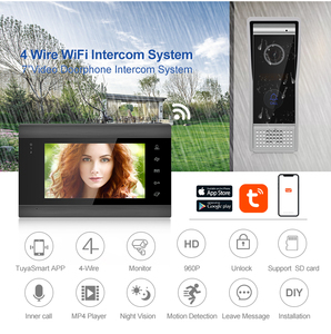 Tuyasmart WiFi Video Door Phone Sistema de intercomunicación inteligente con timbre de puerta para uso doméstico y de oficina - Product Image 2