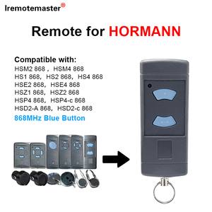Duplicator <strong>HORMANN</strong> HSE2 HSE4 868MHz Gate Door Remote Control HSM2 HSM4 HS2 HS4 <strong>868</strong> Blue Button Transmitter Garage Opener - Product Image 4