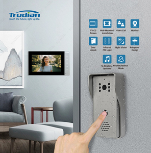 Trudian Factory Price 7 Inch Waterproof Door Doorbell Home 4 Wire Analog Video Audio Door Phone <strong>Intercom</strong> <strong>System</strong> <strong>With</strong> Camera - Product Image 1