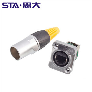 ขั้วต่อ RJ45 WLAN โลหะพลาสติกกันน้ำอุตสาหกรรม8P8C CAT5ปลั๊ก RJ45 CAT6 - Product Image 2