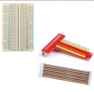 T Type GPIO Breakout board with 40 pin Cable and 400pt <strong>Breadboard</strong> for <strong>Raspberry</strong> <strong>Pi</strong> 3