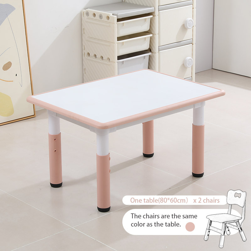 Pink-One table (80*60cm) X 2 chairs