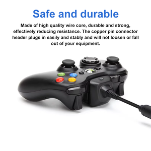 Black 6FT Charging Cable for <strong>Xbox</strong> <strong>360</strong>, USB Charging Cable Compatible with Microsoft <strong>Xbox</strong> <strong>360</strong>, Slim Wireless Game Controllers - Product Image 4