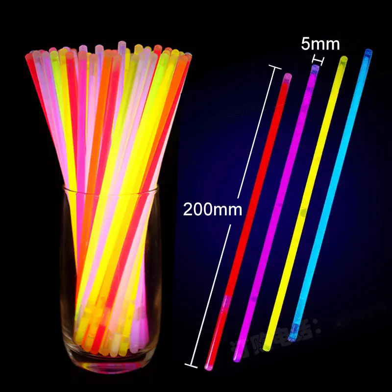 100 pezzi personalizzati Multi Color Glow In The Dark Cotton Candy Glow Stick