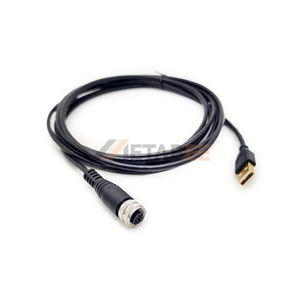 M12รหัสตัวเมียไปยังช่องเสียบสาย USB Type C 3M 4Pin 4ขาตัวผู้ RS485 RS232กันน้ำ M12 4ขาเพื่อ Usbm12กับซ็อกเก็ต USB - Product Image 4
