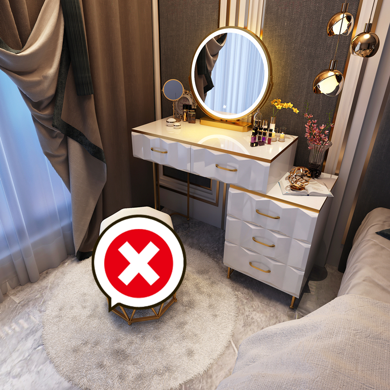Table commode + armoire + miroir LED