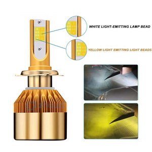 Nhà Máy Bán buôn C6 <span class=keywords><strong>LED</strong></span> thông minh kép màu H7 chuyển đổi <span class=keywords><strong>Kit</strong></span> vàng mắt đèn sương mù cao/thấp chùm ánh sáng mới bóng đèn cho tất cả các xe - Product Image 3