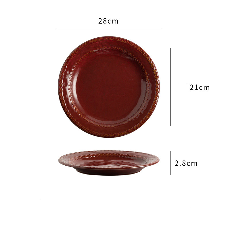 Plato rojo-28cm