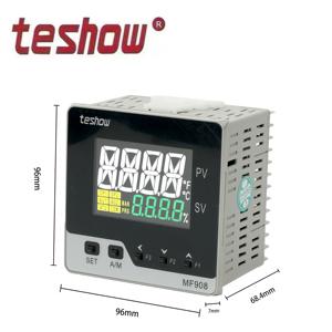 Teshow MF908U Controlador de temperatura digital PID Relé + Interruptor SSR Salida Horno Control de precisión Material plástico OEM/ODM - Product Image 2